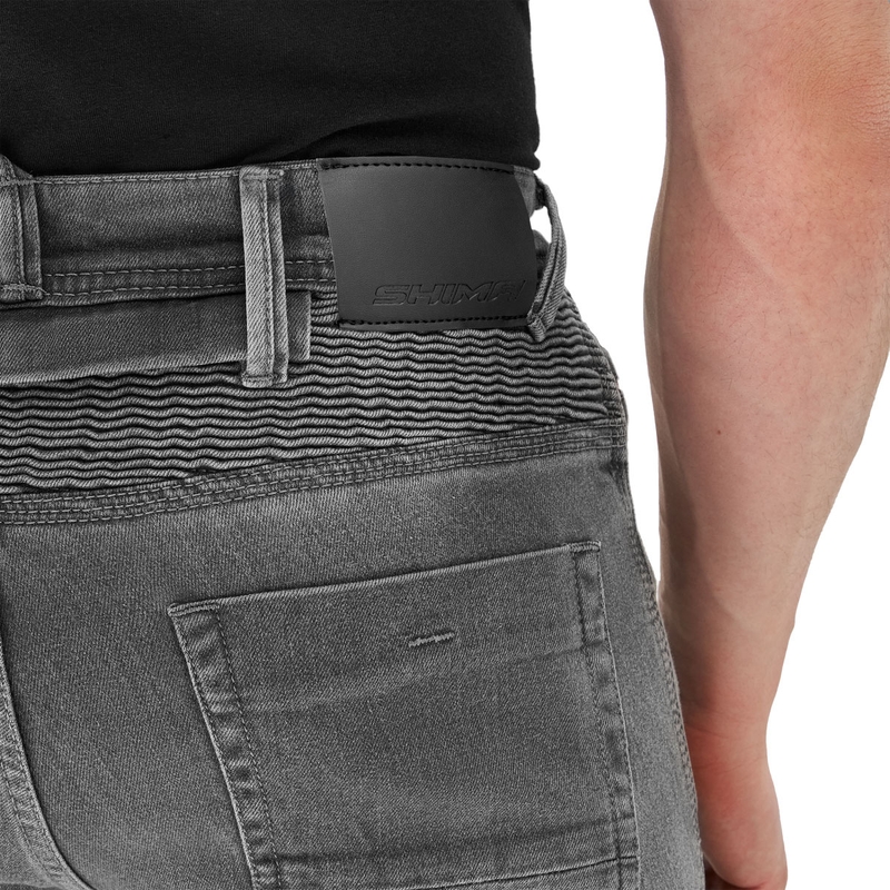 Pantalones vaqueros de moto Shima Zenith grises de caña larga.