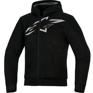Sudadera de moto Alpinestars Chrome Superairflow negra-gris oscuro-blanca