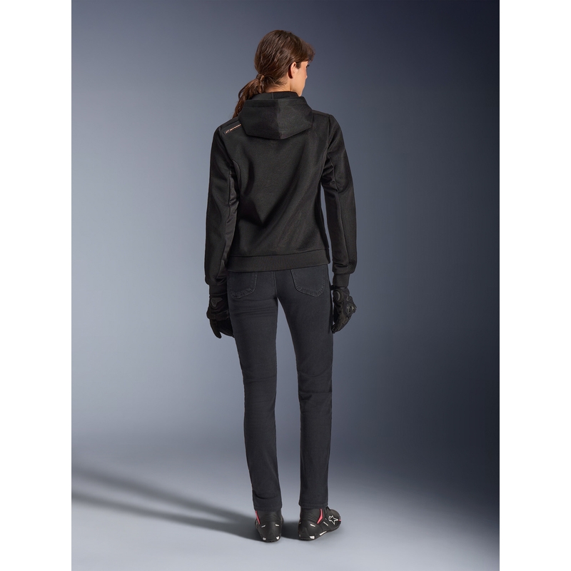 Chaqueta de moto Alpinestars Stella Chrome Superairflow para mujer, color negro-cobre.