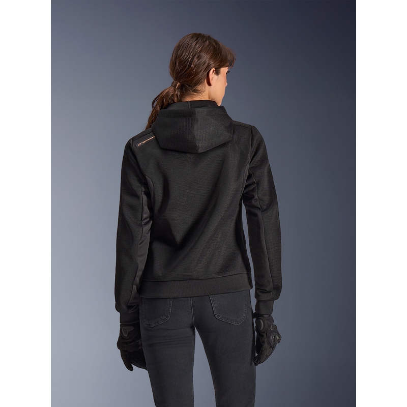 Chaqueta de moto Alpinestars Stella Chrome Superairflow para mujer, color negro-cobre.