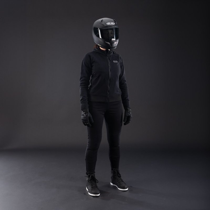 Chaqueta de moto Oxford Armourlite AA Contour para mujer, color negro.
