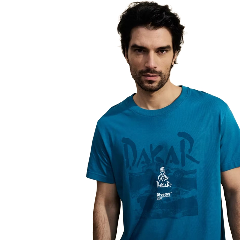 Camiseta azul de Dakar Racing