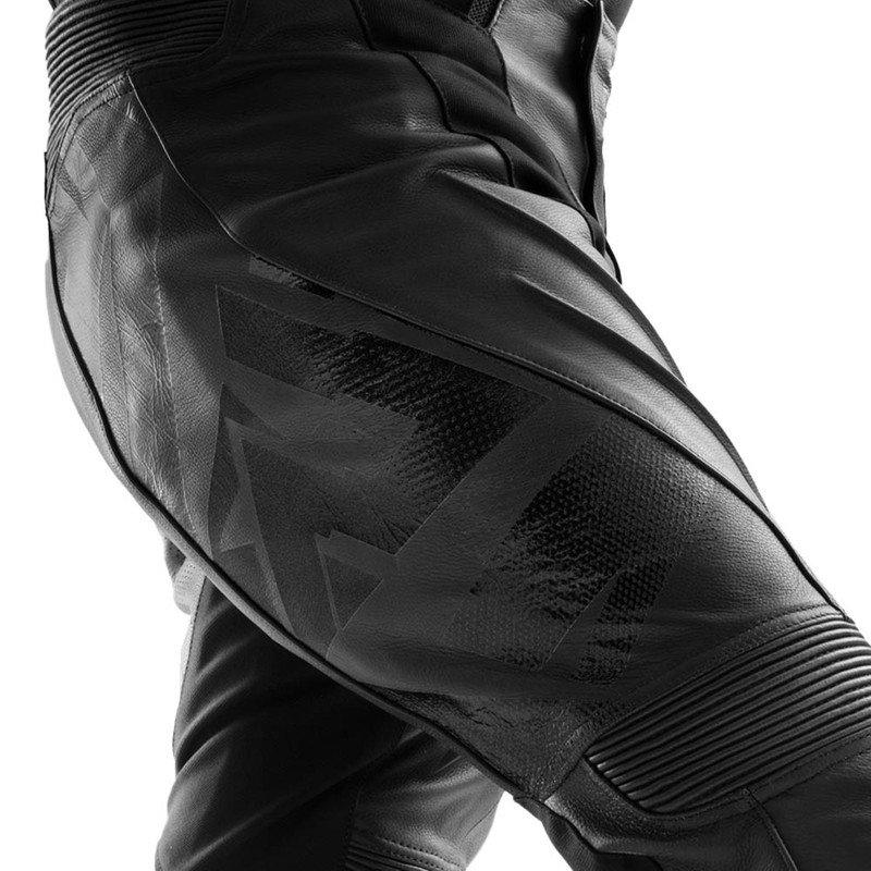Pantalones de moto de cuero Rebelhorn Inferno negros