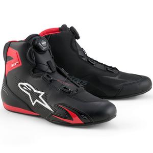 Botas de moto Alpinestars Celer negras, rojas y blancas