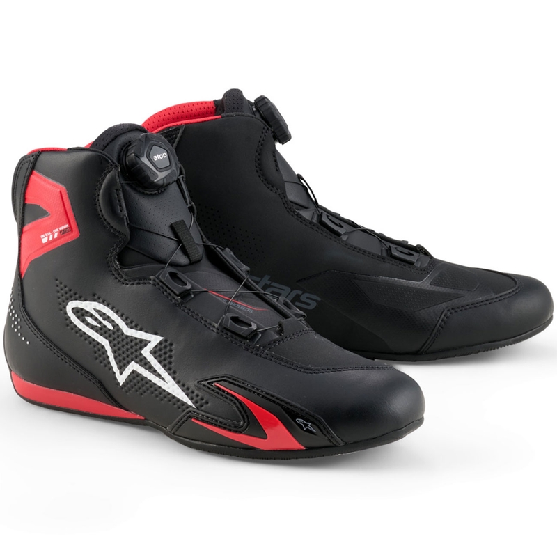 Botas de moto Alpinestars Celer negras, rojas y blancas