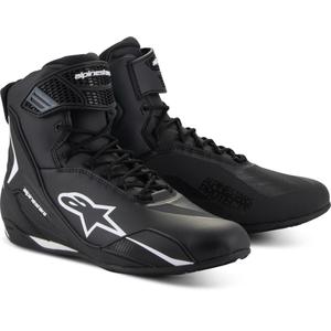 Botas de moto Alpinestars Faster-4 negras y blancas