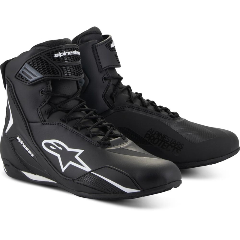 Botas de moto Alpinestars Faster-4 negras y blancas