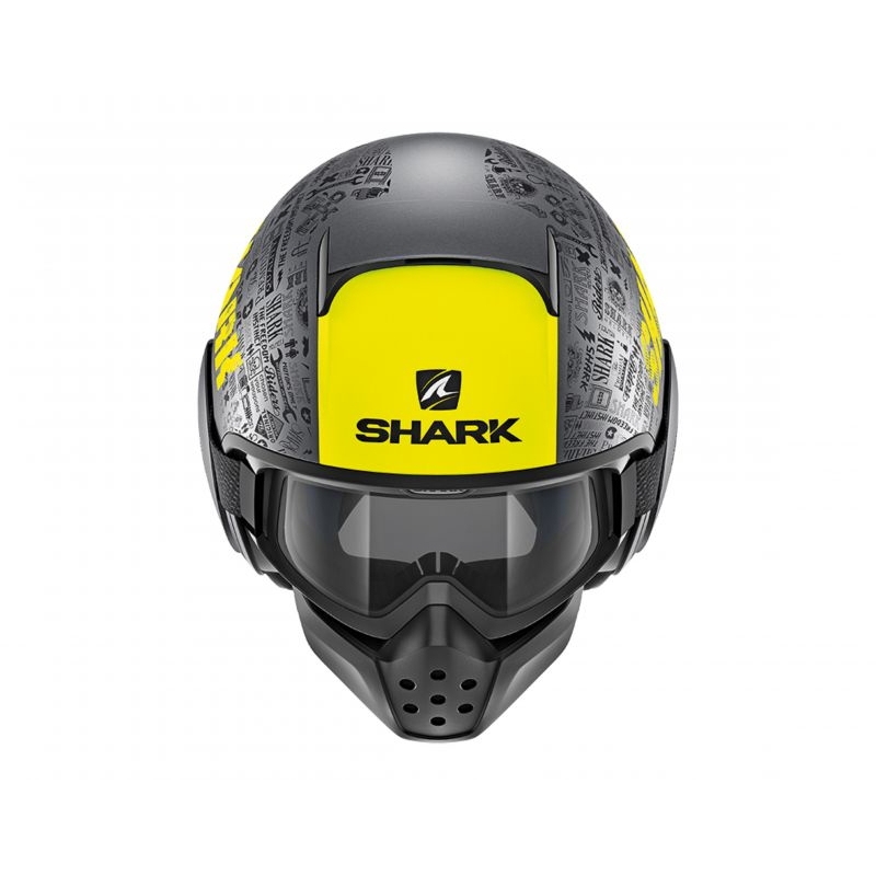 Otevřená přilba SHARK DRAK Tribute Mat černo-šedo-žlutá