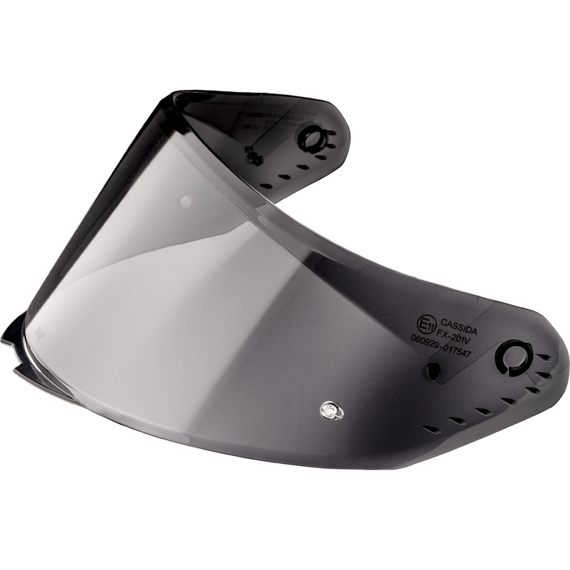 Visera para cascos Cassida AERO con preparación Pinlock, color oscuro.