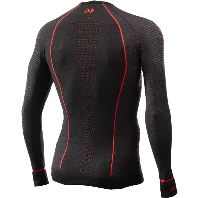 Camiseta funcional de manga larga SIXS TS2W CU negra-roja