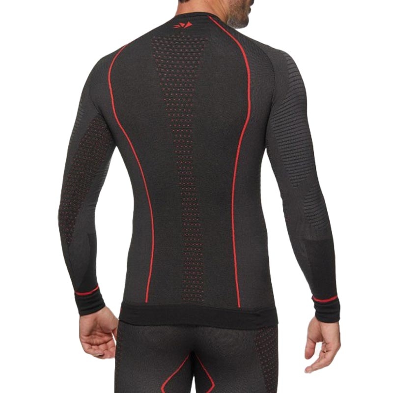 Camiseta funcional de manga larga SIXS TS2W CU negra-roja