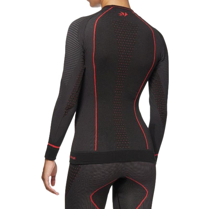 Camiseta funcional de manga larga SIXS TS2W CU negra-roja
