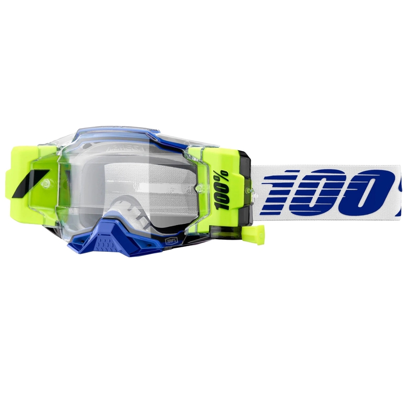 Gafas de motocross 100% - USA Armega Forecast azul con plexiglás transparente