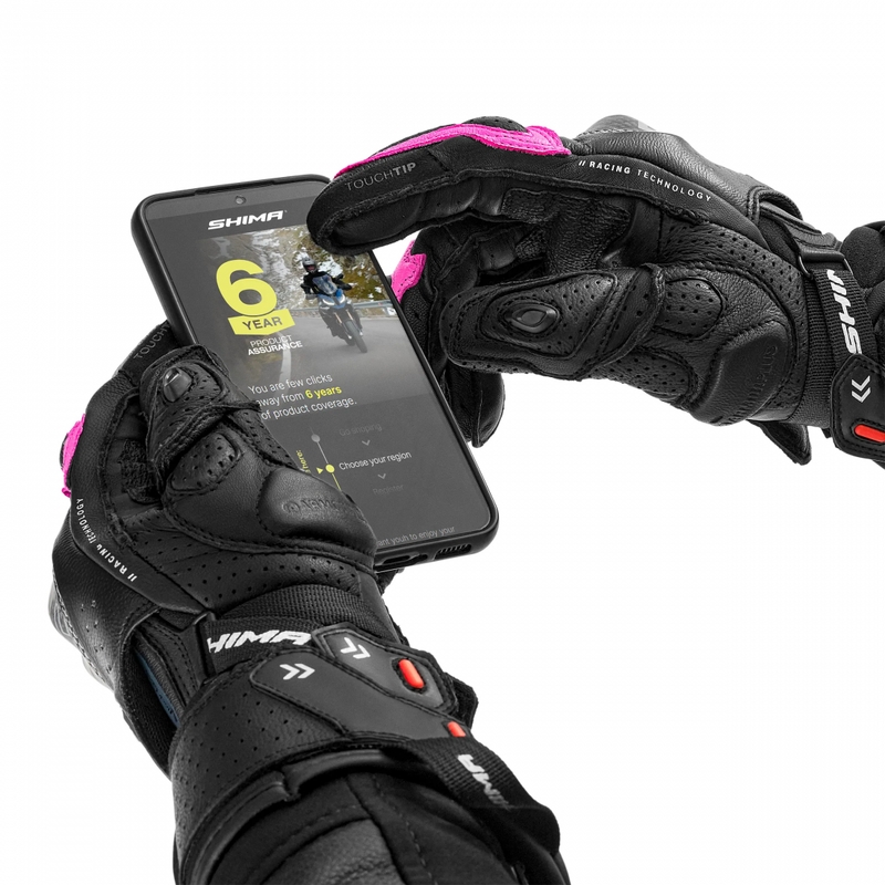 Guantes de moto para mujer Shima RS-3 rosas