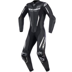Mono de moto de cuero de una pieza para mujer Alpinestars Stella GP-R7, color negro.