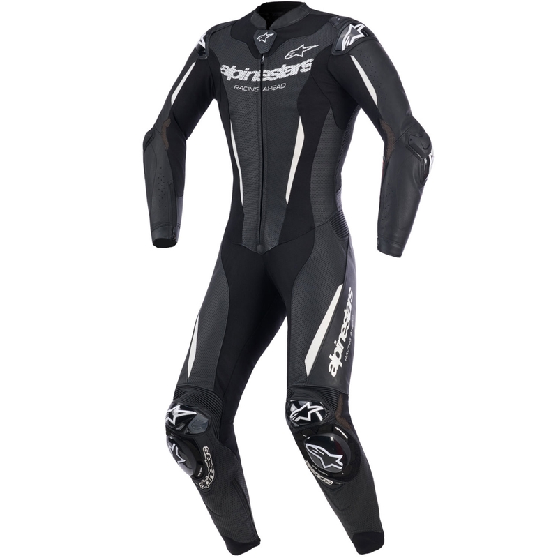 Mono de moto de cuero de una pieza para mujer Alpinestars Stella GP-R7, color negro.