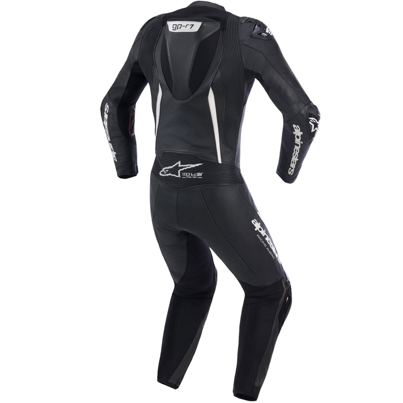 Mono de moto de cuero de una pieza para mujer Alpinestars Stella GP-R7, color negro.