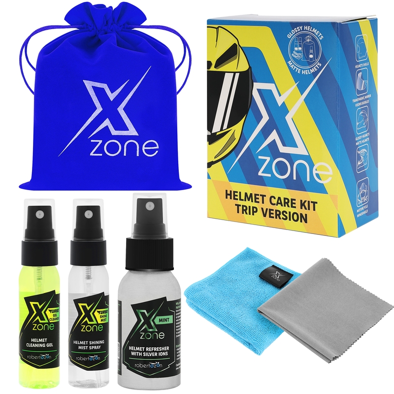 Kit de viaje para el cuidado del casco Xzone® con iones de plata