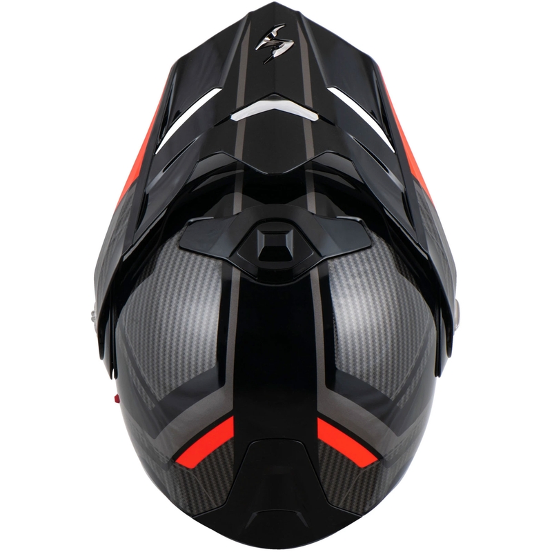 Casco de moto abatible Scorpion ADX-2 LEWIS negro-rojo