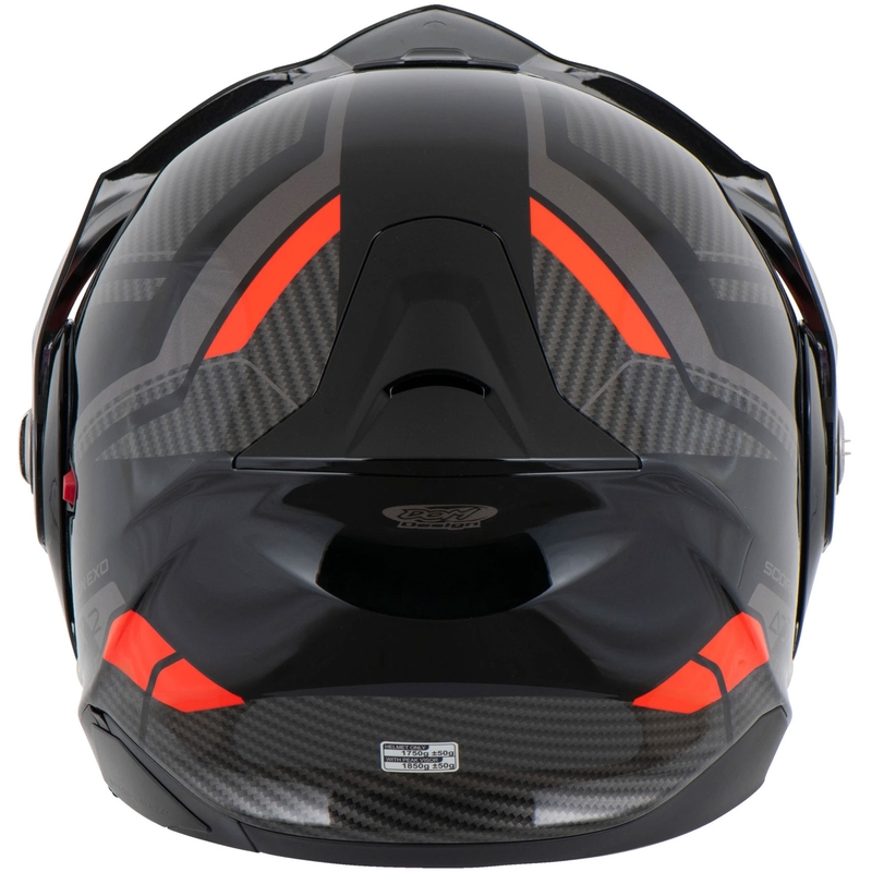 Casco de moto abatible Scorpion ADX-2 LEWIS negro-rojo