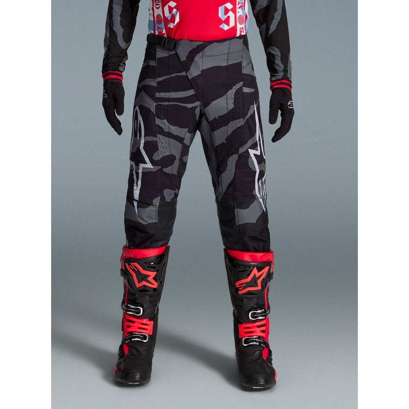 Pantalones de motocross Alpinestars Techstar edición limitada Beast Coast gris-negro-naranja