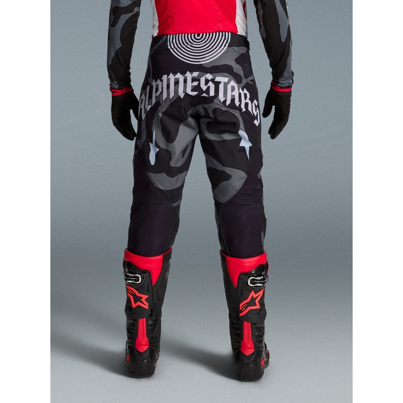 Pantalones de motocross Alpinestars Techstar edición limitada Beast Coast gris-negro-naranja