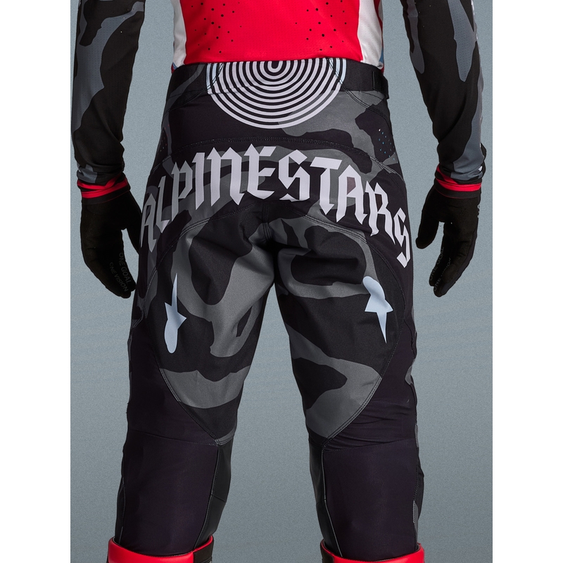 Pantalones de motocross Alpinestars Techstar edición limitada Beast Coast gris-negro-naranja