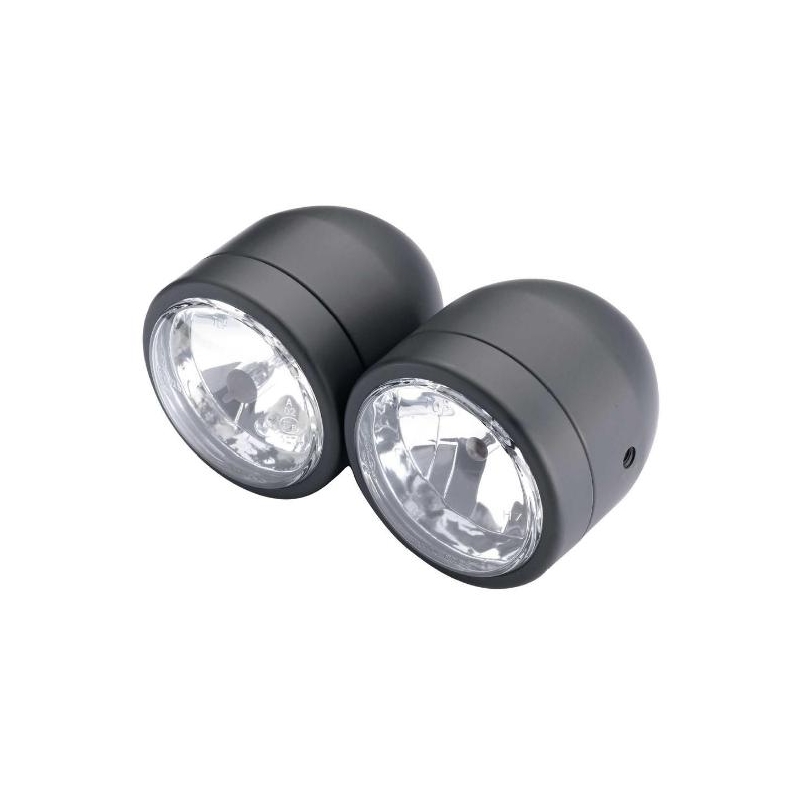 Doble bombilla delantera universal Negro