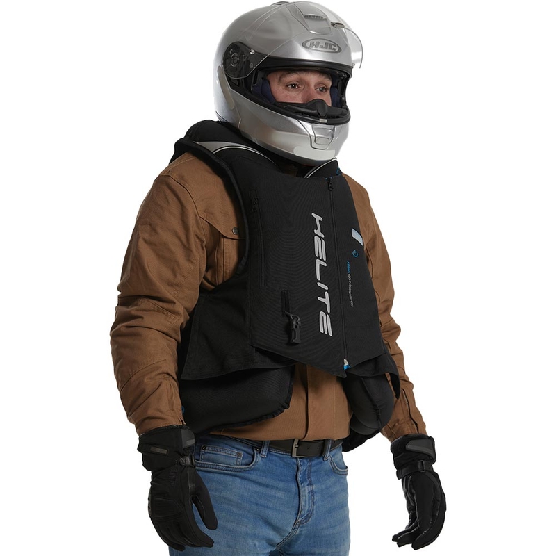 Chaleco con airbag Helite Double Turtle Hivis verde-amarillo