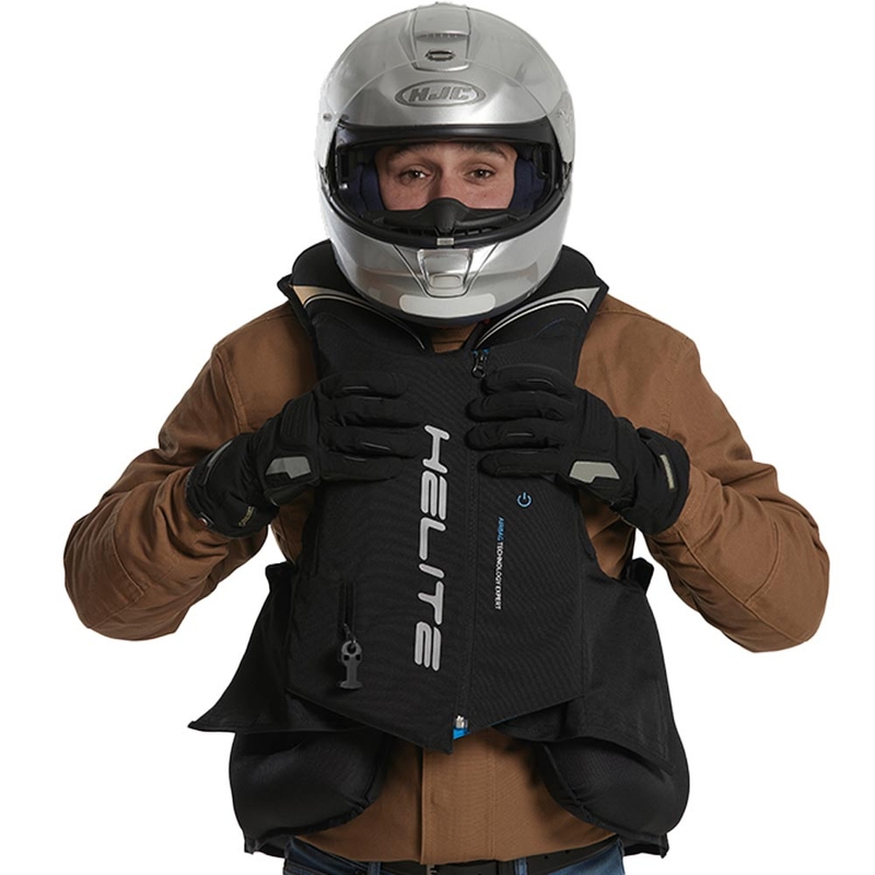 Chaleco con airbag Helite Double Turtle Hivis verde-amarillo