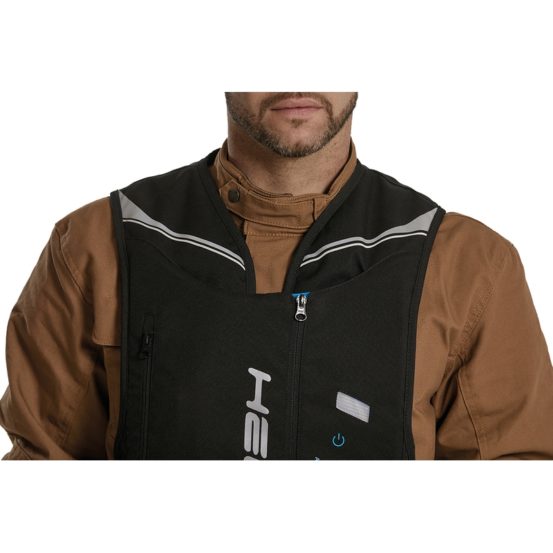 Chaleco con airbag Helite Double Turtle Hivis verde-amarillo