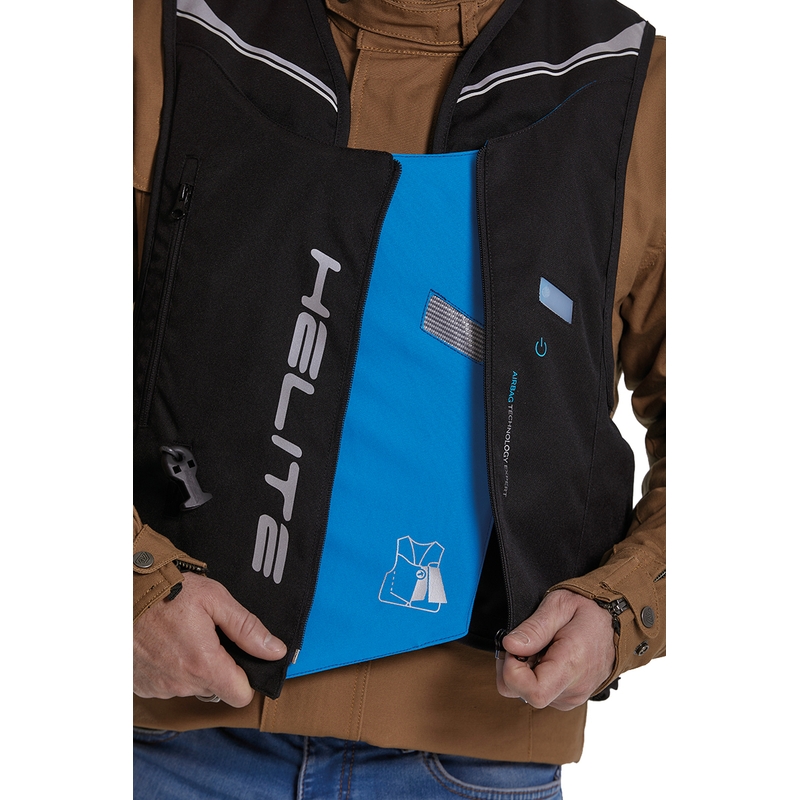 Chaleco con airbag Helite Double Turtle Hivis verde-amarillo