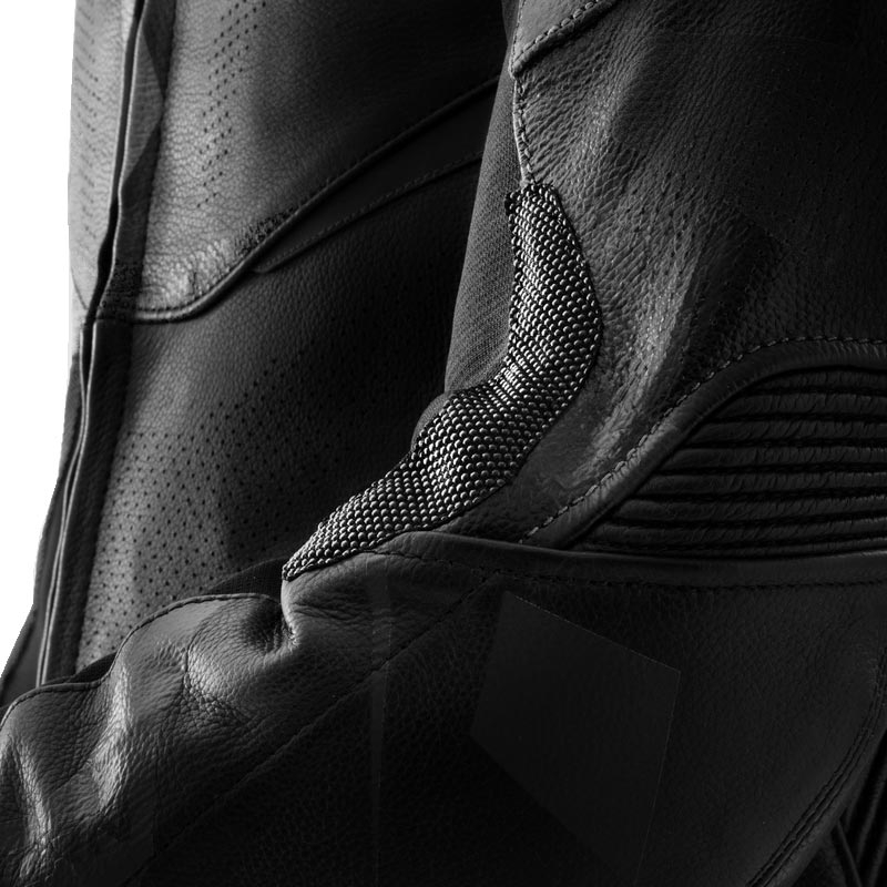 Chaqueta de cuero para motociclista Rebelhorn Inferno negra