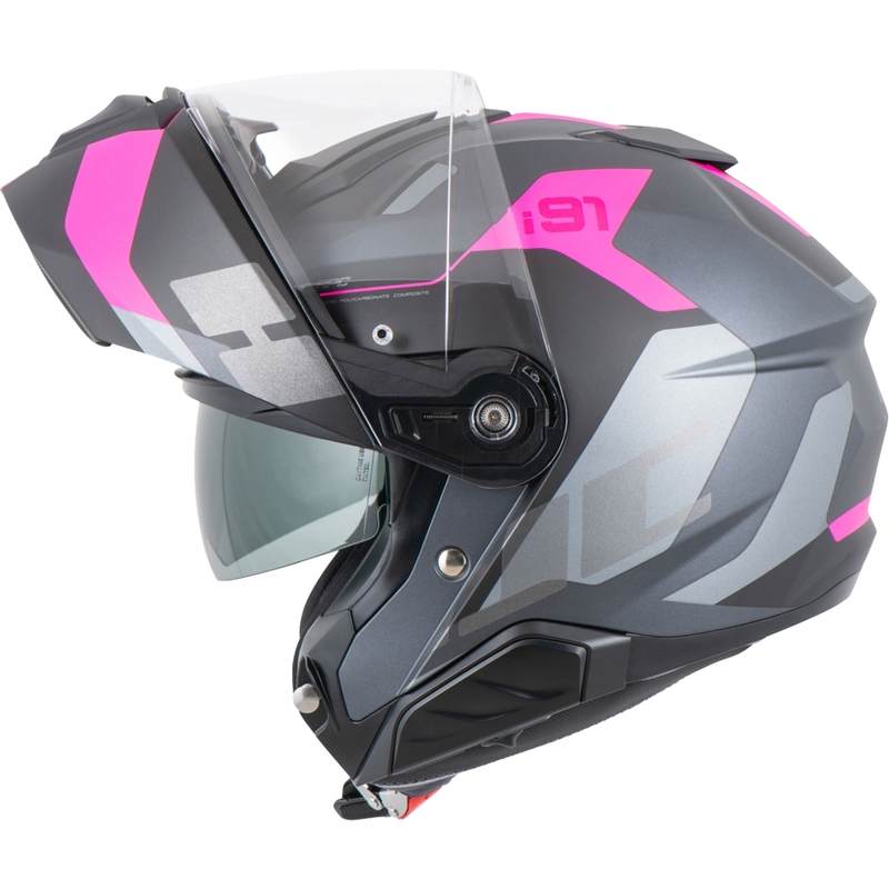Casco abatible HJC i91 Carst MC8SF negro-rosa