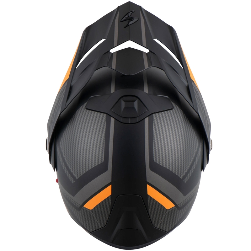 Casco de moto abatible Scorpion ADX-2 LEWIS negro-naranja mate