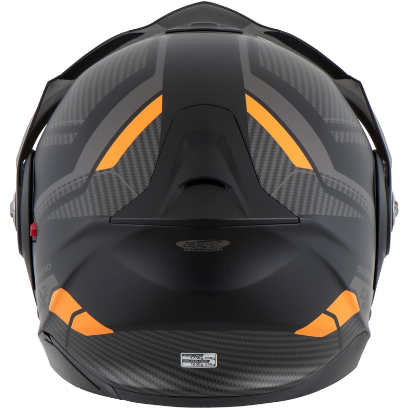 Casco de moto abatible Scorpion ADX-2 LEWIS negro-naranja mate