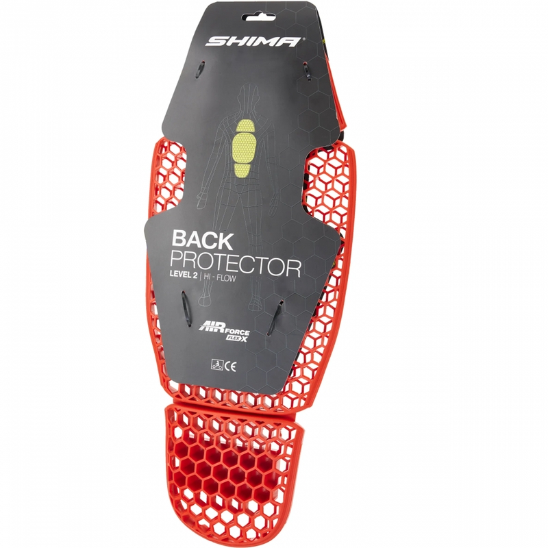 Protector de espalda Shima AIRFORCE FLEXX CB21F rojo