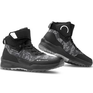 Botas de moto Eleveit STRATOS E-Dry, color negro camuflaje
