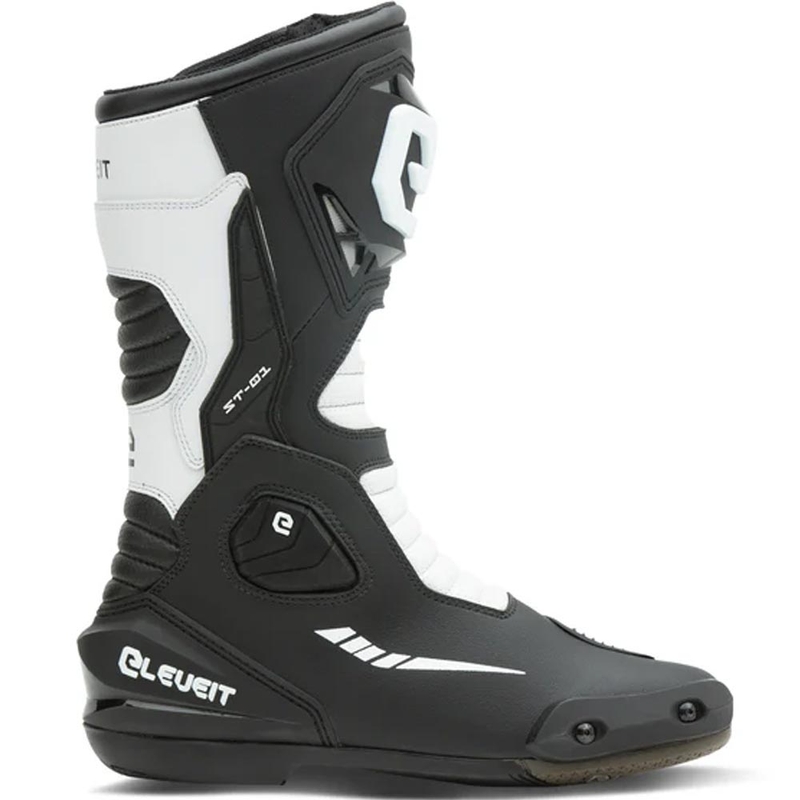 Botas de moto Eleveit ST-01 negras y blancas