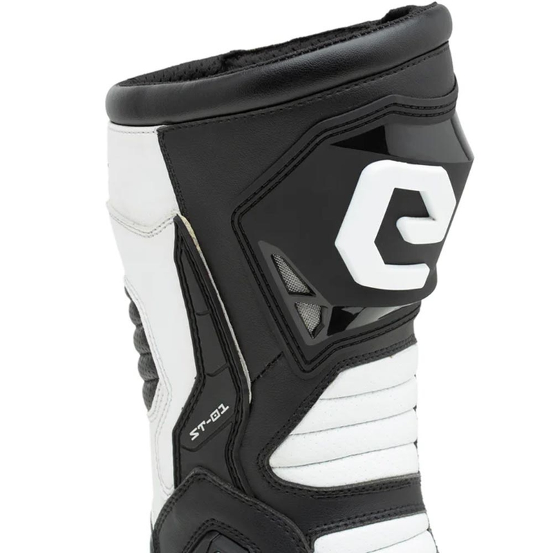 Botas de moto Eleveit ST-01 negras y blancas