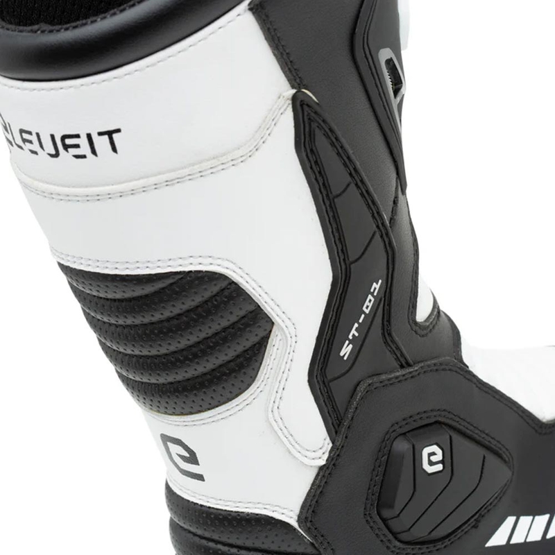 Botas de moto Eleveit ST-01 negras y blancas