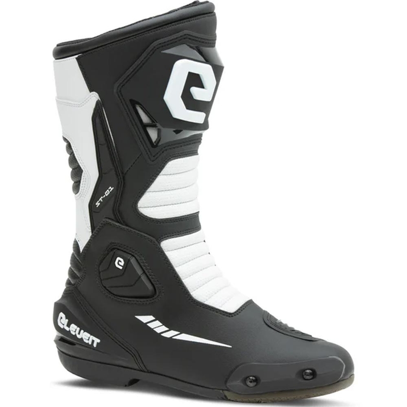 Botas de moto Eleveit ST-01 negras y blancas