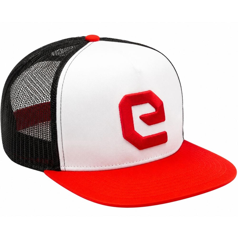 Gorra Eleveit con logo blanco y rojo