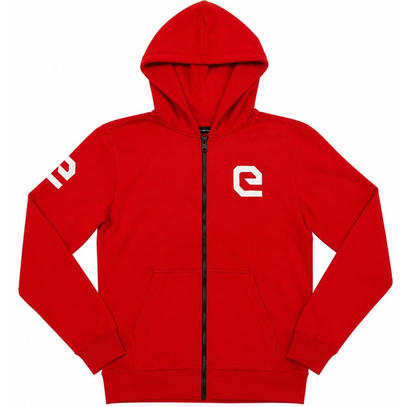 Sudadera roja con logo de Eleveit