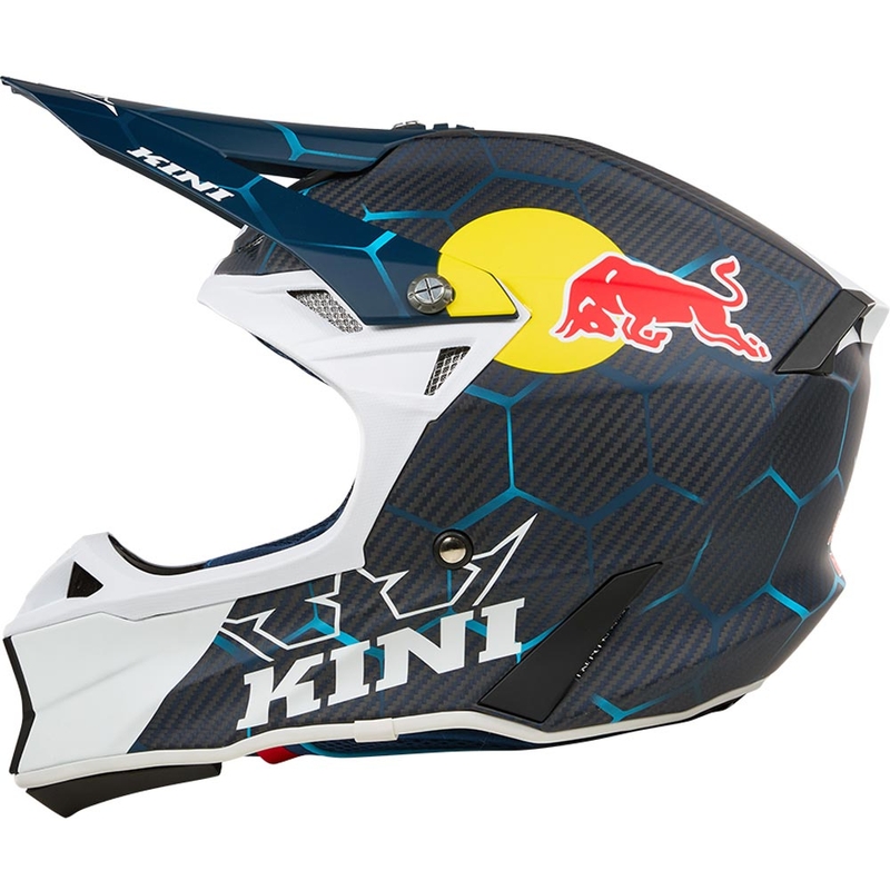 Casco de motocross KINI Red Bull MXC2 2.0 azul-blanco
