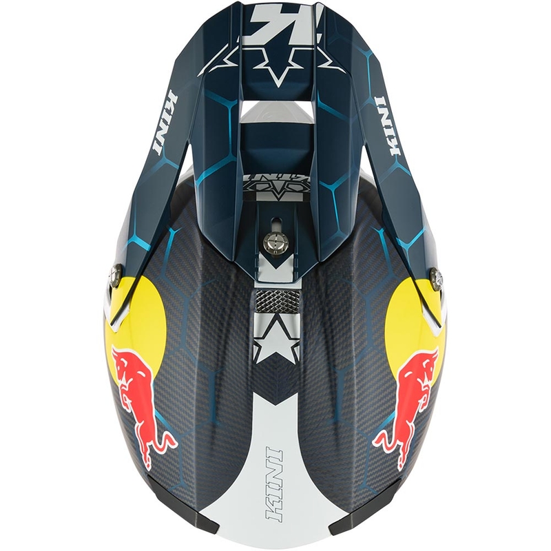 Casco de motocross KINI Red Bull MXC2 2.0 azul-blanco
