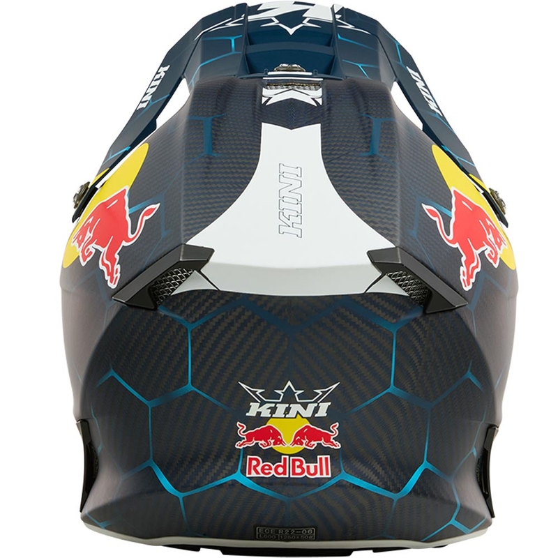 Casco de motocross KINI Red Bull MXC2 2.0 azul-blanco