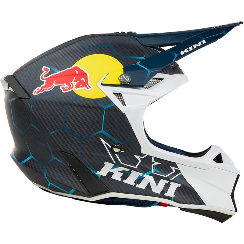 Casco de motocross KINI Red Bull MXC2 2.0 azul-blanco