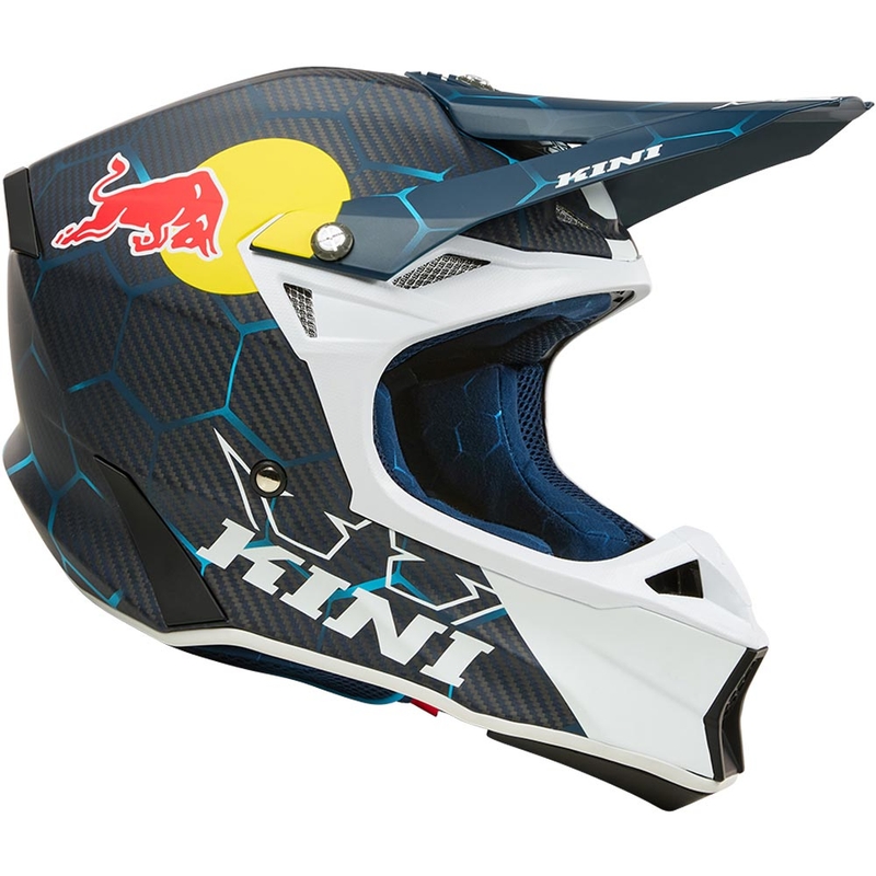 Casco de motocross KINI Red Bull MXC2 2.0 azul-blanco