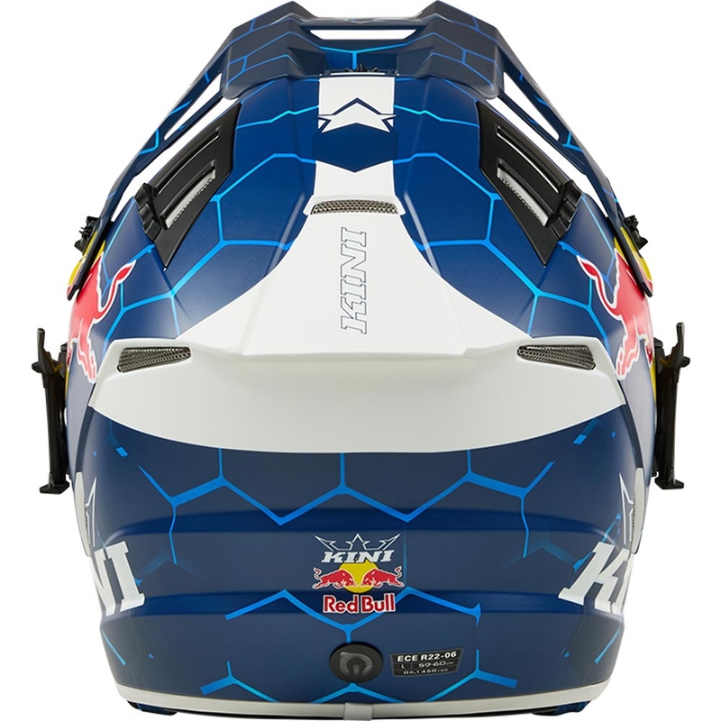 Casco de motocross KINI Red Bull EXC azul-blanco